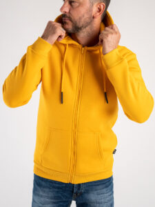 ONLY&SONS Felpa full zip felpata con cappuccio CERES 22018684 Sunflower (7)