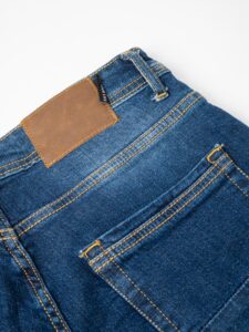OVER-D Jeans scuro basico leggermente slavato senza rotture D10 Blu (7)