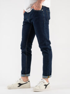 V2 Jeans blu con tasca posteriore stampa Bandana 25 Arancio (6)