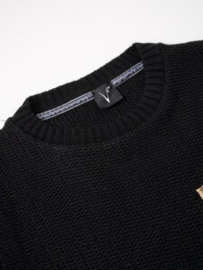 V2 Maglione girocollo 3D misto lana con taschino stampa BURBERRY 30 nero (2)