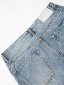 BERNA Jeans basico cropped con rotture 223041 Azzurro (1)