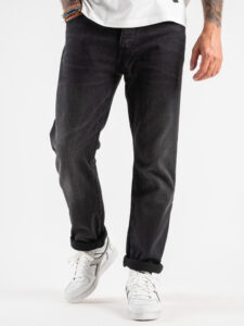 BERNA Jeans basico leggermente sfumato senza rotture 223038 Nero (3)