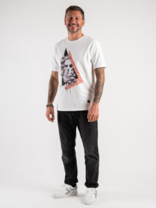 GIANNI LUPO T-shirt in cotone con stampa StatuaTeschio GL516L Bianco (6)