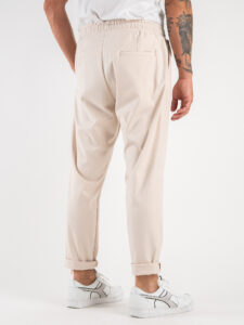 IMPERIAL Pantalone da abito morbido in poliviscosa con coulisse PC8QEAI Beige (1)