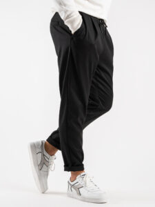 IMPERIAL Pantalone da abito morbido in poliviscosa con coulisse PC8QEAI Nero (4)