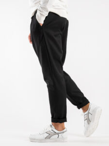 IMPERIAL Pantalone da abito morbido in poliviscosa con coulisse PC8QEAI Nero (5)