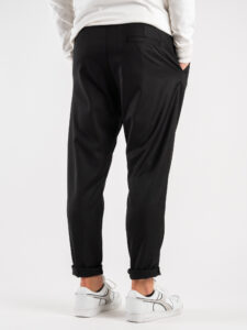 IMPERIAL Pantalone da abito morbido in poliviscosa con coulisse PC8QEAI Nero (6)