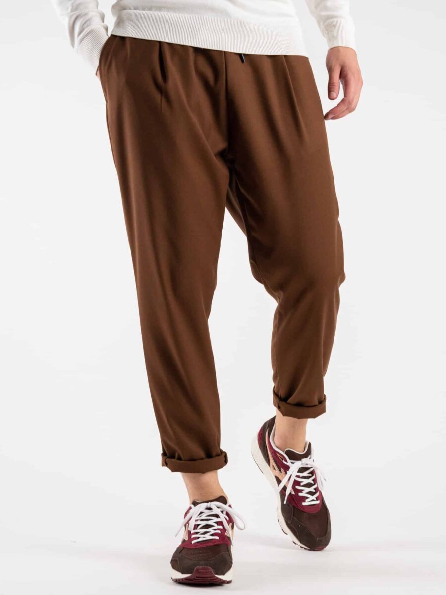 IMPERIAL Pantalone morbido in poliviscosa con coulisse PC8QEAI Tabacco