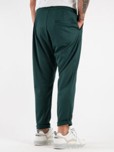 IMPERIAL Pantalone da abito morbido in poliviscosa con coulisse PC8QEAI Verdone (8)