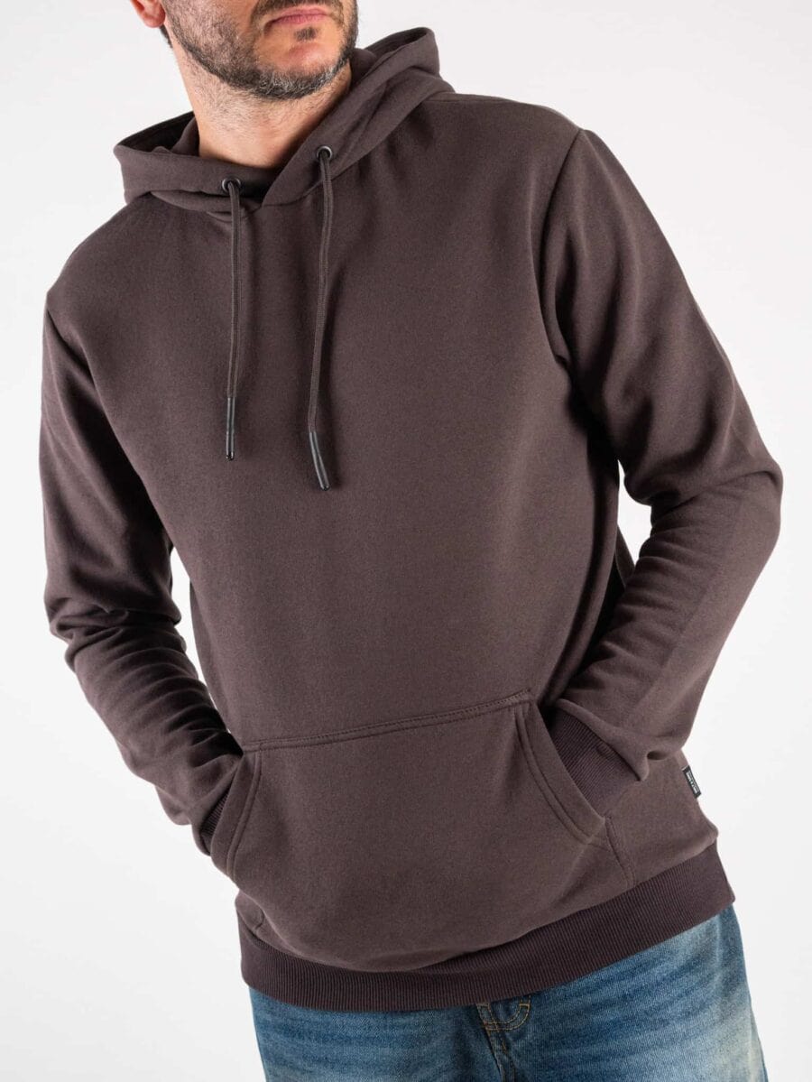 ONLY&SONS Felpa con cappuccio felpata CERES 22018685 Seal Brown