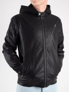 ONLY&SONS Giubbino in ecopelle con cappuccio rimovibile ANTONIO 22022605 Black (5)