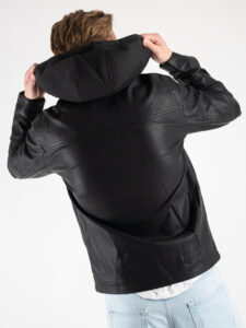 ONLY&SONS Giubbino in ecopelle con cappuccio rimovibile ANTONIO 22022605 Black (6)