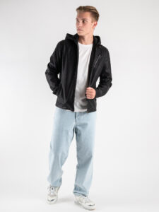 ONLY&SONS Giubbino in ecopelle con cappuccio rimovibile ANTONIO 22022605 Black (8)
