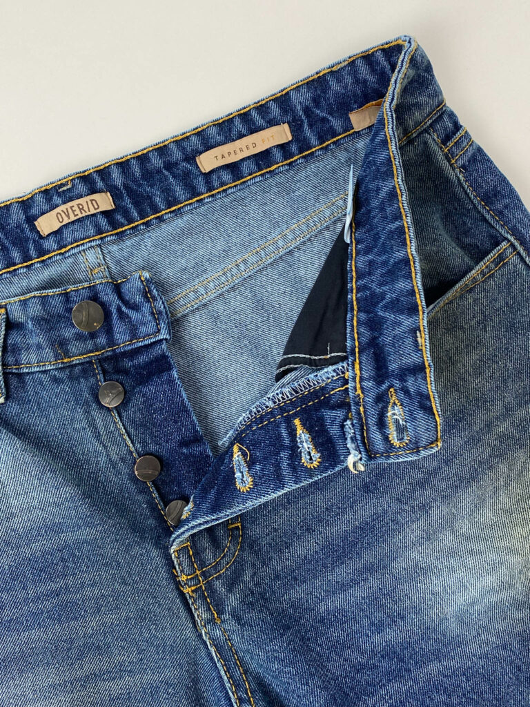 OVER-D Jeans cropped senza rotture D09 Blu - immagine 7