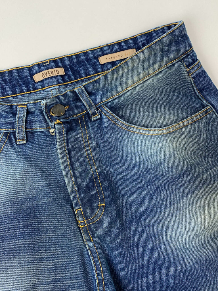 OVER-D Jeans cropped senza rotture D09 Blu - immagine 6