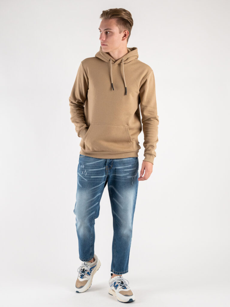 OVER-D Jeans cropped sfumato con piccole rotture D05 Azzurro - immagine 3