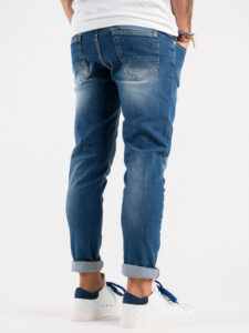 OVER-D Jeans sfumato con rotture e toppe D13 Blu (6)