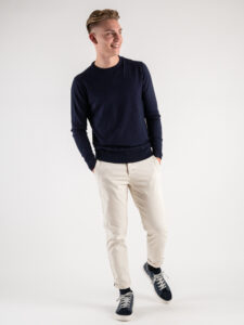 OVER-D Maglione girocollo basico M11 Blu (5)
