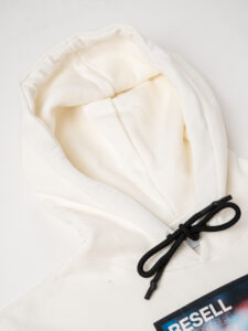 RESELL Felpa felpata con cappuccio e stampa MARADONA 284 bianco (7)