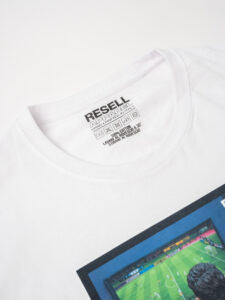 RESELL T-shirt in cotone con stampa MESSINEYMAR 390 bianco (1)