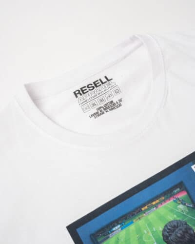 RESELL T shirt in cotone con stampa MESSINEYMAR 390 bianco 1 RESELL APPAREL RESELL T-shirt in cotone con stampa MESSI/NEYMAR 390 bianco