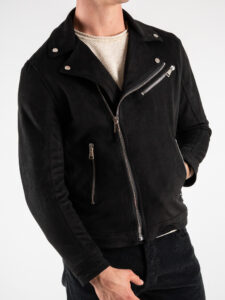 BERNA Chiodo in ecorenna con zip e tasche 223155 Nero (5)