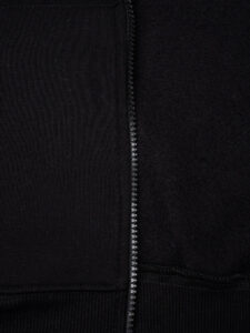 BERNA Felpa basica felpata con zip, cappuccio e logo 223086 Nera (1)