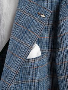 BERNA Giacca da abito in fantasia quadri 223199 JeansDenim (1)