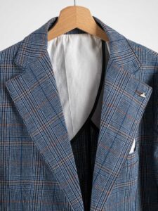 BERNA Giacca da abito in fantasia quadri 223199 JeansDenim (12)