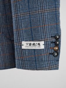 BERNA Giacca da abito in fantasia quadri 223199 JeansDenim (2)