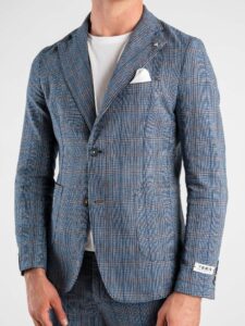 BERNA Giacca da abito in fantasia quadri 223199 JeansDenim (6)