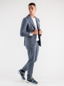 BERNA Giacca da abito in fantasia quadri 223199 JeansDenim (7)