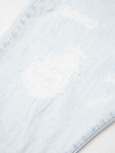 BERNA Jeans carrot lavaggio chiaro con rotture chiuse 220314 Azzurro7