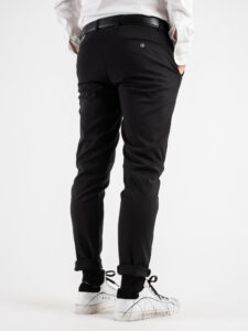BERNA Pantalone da abito basico in tessuto tecnico 223082 Nero (3)