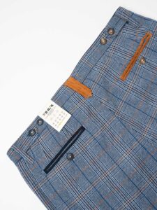 BERNA Pantalone da abito in fantasia quadri 223189 JeansDenim (1)