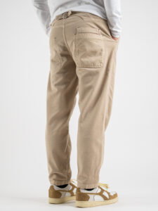 BERNA Pantalone morbido in cotone con pinces 223188 Coloniale (2)