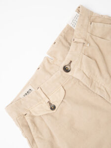 BERNA Pantalone morbido in cotone con pinces 223188 Coloniale (3)