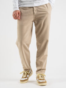 BERNA Pantalone morbido in cotone con pinces 223188 Coloniale (3)