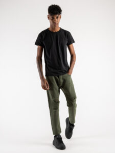 BERNA T-shirt in cotone con logo sulla manica 220356 Nera (2)