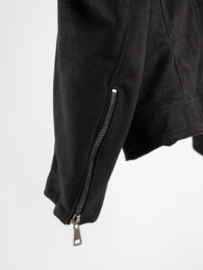 BL11 Chiodo leggero in eco camoscio BARBADO Nero (2)