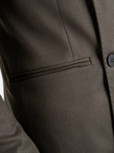 BL11 Giacca da abito doppio petto in poliviscosa BL22 Verde Militare2