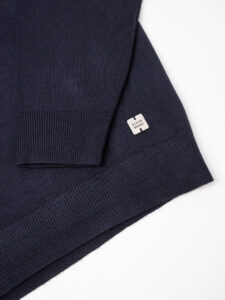 BL11 Maglione basico in viscosa girocollo CRACCO Blu Navy (1)