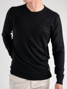 BL11 Maglione basico in viscosa girocollo CRACCO Nero (4)