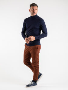 BL11 Pantalone chinos slim autunnoinverno Mattone