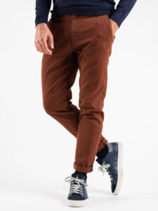 BL11 Pantalone chinos slim autunnoinverno Mattone (4)
