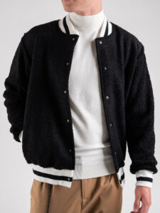 BLACK SUNDAY Bomber varsity orsacchiotto CS7003 Nero (1)