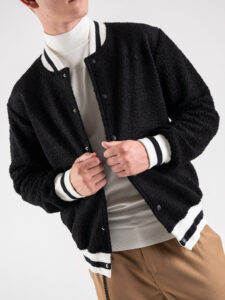 BLACK SUNDAY Bomber varsity orsacchiotto CS7003 Nero (2)