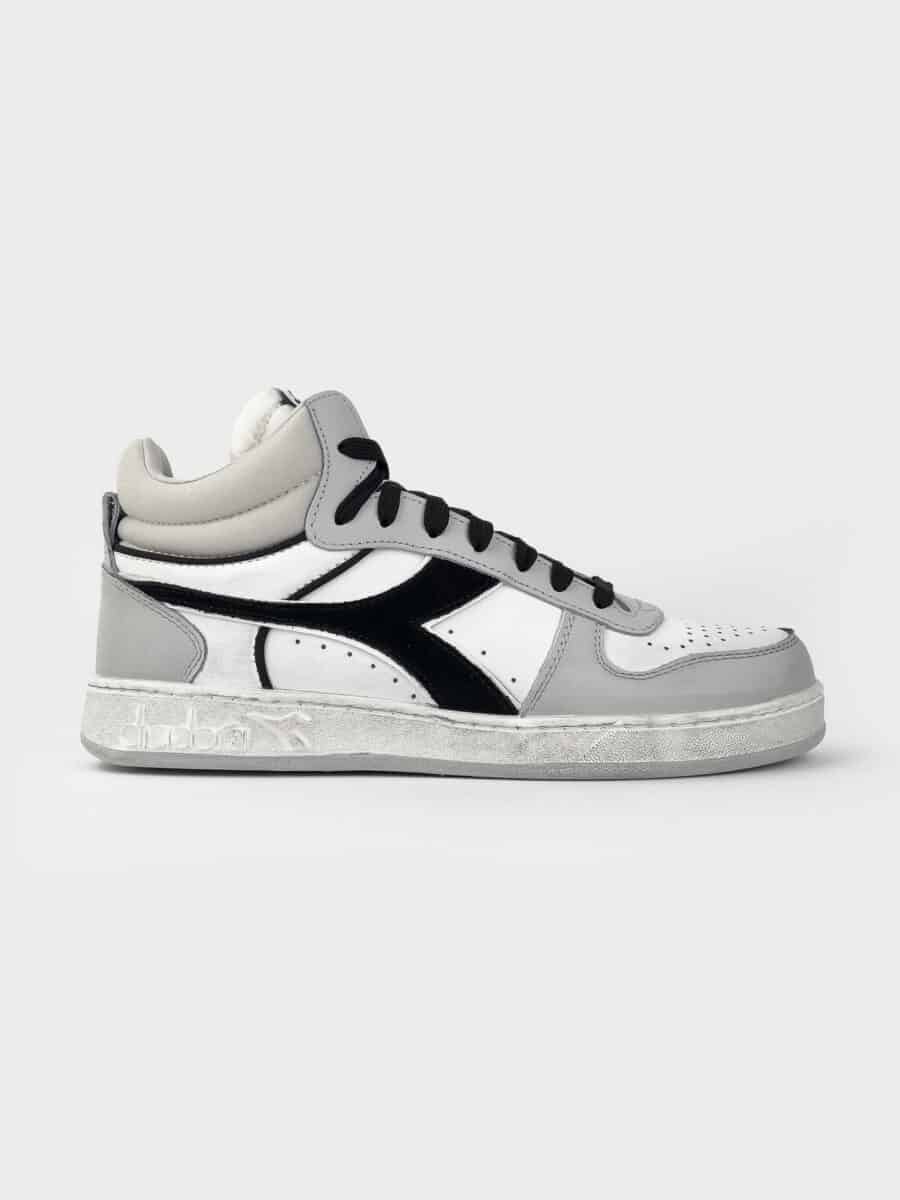 DIADORA Magic Basket Demi Cut Icona Leather White/Lunar Rock