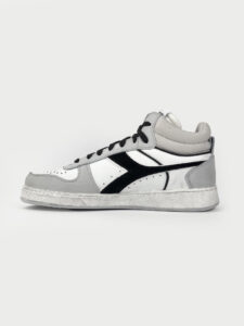 DIADORA Magic Basket Demi Cut Icona Leather White:Lunar Rock2
