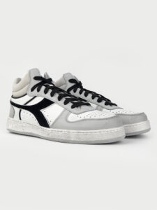 DIADORA Magic Basket Demi Cut Icona Leather White:Lunar Rock3